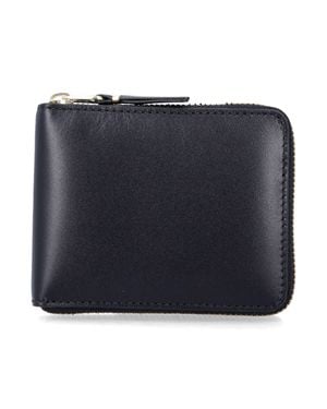 Comme des Garçons Sleek Zip-Around Wallet With Card Slots And Coin Pocket - Blue