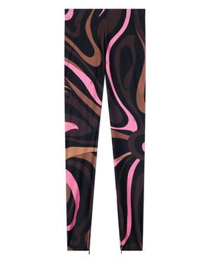 PUCCI Fitted Lycra Leggings With Concealed Ankle Zips - Blue