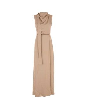 Fendi Satin Long Dress - White