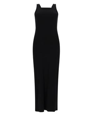 MSGM Long Viscose Dress - Black