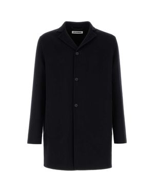 Jil Sander Midnight Cashmere Blend Coat - Black