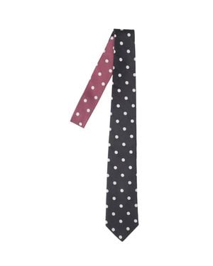 Paul Smith Polka Dot Silk Tie - White