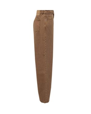 Ami Paris Wide Leg Jeans - Brown