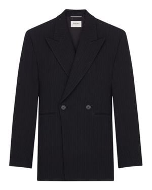 Saint Laurent Wool-Blend Jacket For - Blue