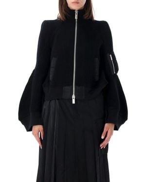 Sacai Layered Sweatshirt Sweater - Black