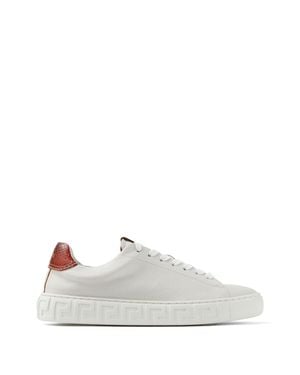 Versace Greek Leather Sneaker For - White