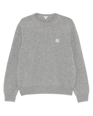 Loewe Polyamide & Polyester Wool Knit Sweater - Gray