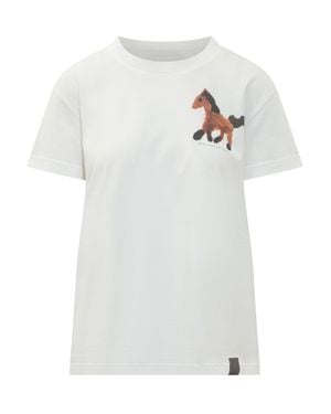 Stella McCartney Equestrian Graphic T-Shirt - White