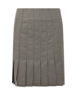 Ferragamo Elegant Virgin Wool Mini Skirt - Gray
