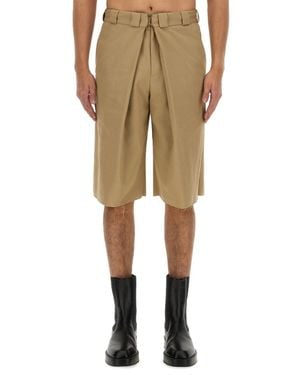 Givenchy Blend Cotton Bermuda Shorts - Natural
