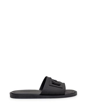 Dolce & Gabbana Stylish Logo Sandals - Black