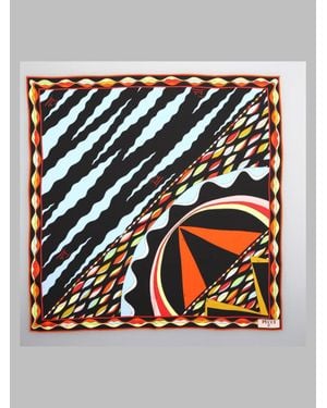PUCCI Silk Foulard Scarf - Black