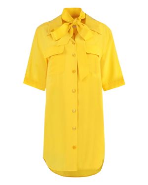 Equipment Short-Sleeve Shirt Minidress - Yellow