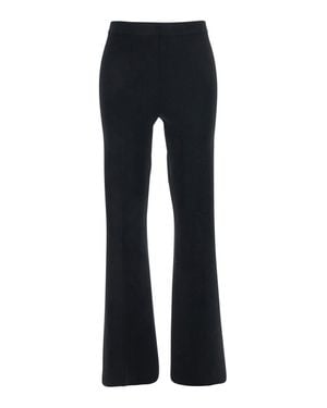 Twinset Flared Pants With Logo Plaque - Blue
