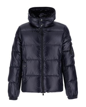 Tatras Belbo Tech Fabric Down Jacket With Removable Hood And Logo Sleeve Patch For - Blue