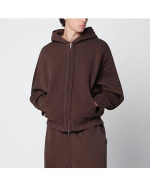 Entire studios Thermal Hood V2 Oversized Hoodie With Fixed Hood And Kangaroo Pocket - Brown