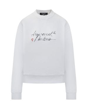 DSquared² Classic Giro Neck Sweatshirt - White