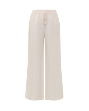 BOSS Relaxed Fit Pants With Drawstring - White