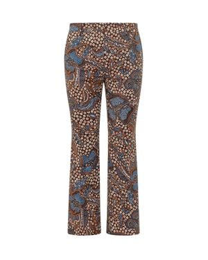 Weekend by Maxmara Floral Print & Polka Dot Pants - Gray