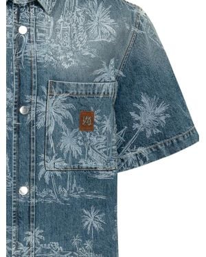 Amiri Artistic Print Casual Shirt - Blue