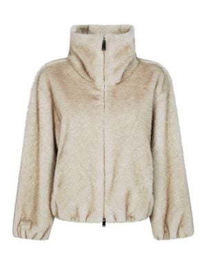 P.A.R.O.S.H. Eco-Faux Fur Jacket - Natural