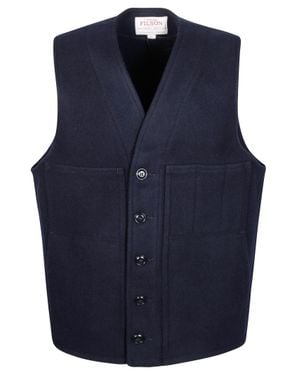 Filson Mackinaw Wool Vest, 2/2 Twill - Blue