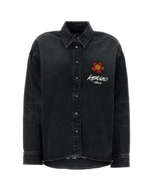 KENZO Futura 2000 Embroidered Workwear Shirt - Black