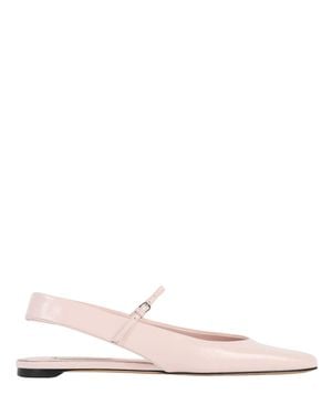 TOTEME Net Sustain The Asymmetric Ballerina Leather Point-Toe Flats - Pink