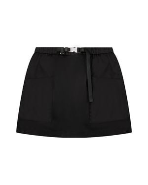 Prada Mini Versatile Nylon Skirt - Black