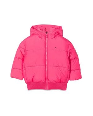 Tommy Hilfiger Hood Branded Puffer - Pink