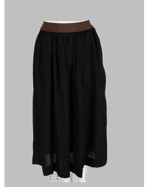 Uma Wang Viscose-Cupro Skirt - Black
