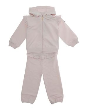 Moncler Girls Hooded Zip-Up Sweatshirt And Jogger Set - White