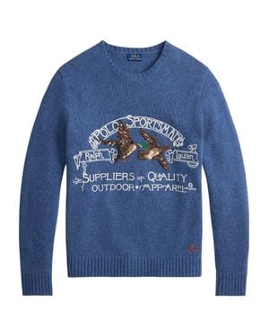 Ralph Lauren Duck Graphic Crewneck Sweater - Blue
