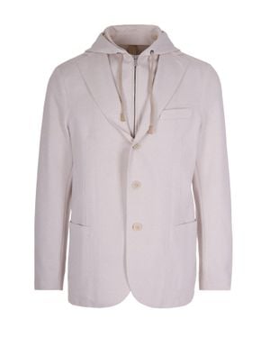 Eleventy Sand Hooded Jacket - Gray