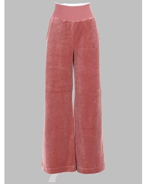 Alberta Ferretti Chic Athleisure Chenille Pants For - Red