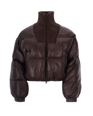 DIESEL Plum Warrior Nylon Down Jacket - Brown