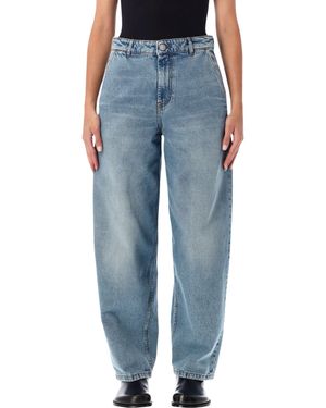 Ami Paris High-Rise Straight-Leg Jeans - Blue