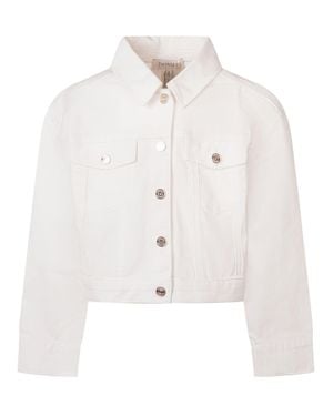 Twinset Stylish Mini Jacket With Pocket - White