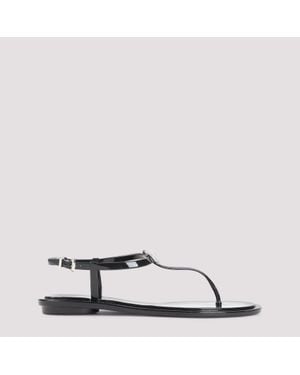 Mach & Mach Double Bow Rubber Thong Sandals - Brown