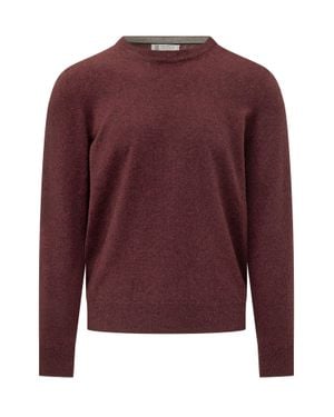 Brunello Cucinelli Cashmere Crewneck Sweater - Red