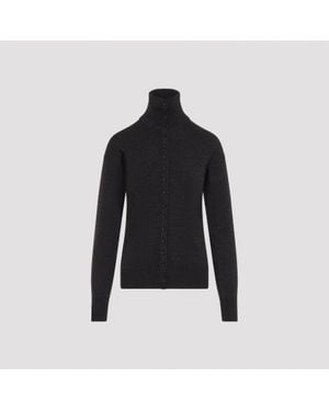Lemaire Buttoned Wool Top - Black