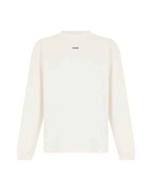 BOSS Classic-Fit Crewneck Sweater - White