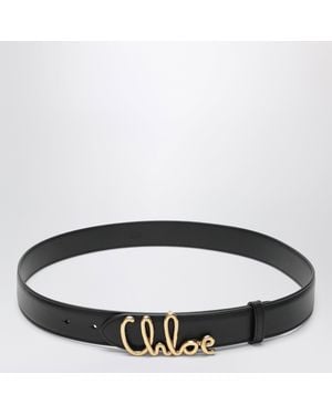 Chloé Iconic Calfskin Leather Belt - Black