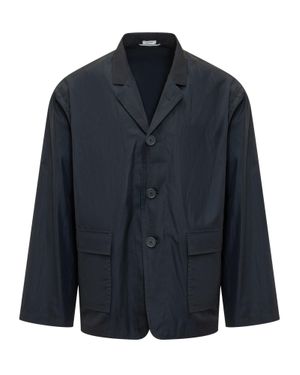 Thom Browne Packable Blazer With Buttoned Pocket - Blue