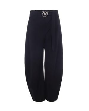 Pinko Tailored Pants With Stretch Blend - Blue