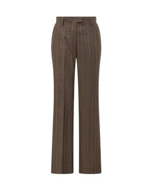 Ganni Straight Paint Pants - Brown