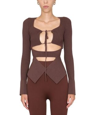 ANDREADAMO Ribbed Tops - Red