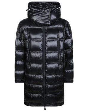 Moncler Rochelais Long Parka Jacket For - Black