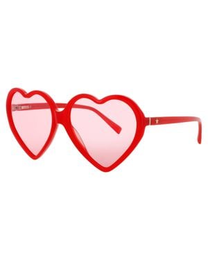 Elton John Heart-Shaped Sunglasses - Red