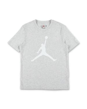 Nike Jordan Jumpman Boy's Oversized Graphic T-Shirt With Crew Neck - White